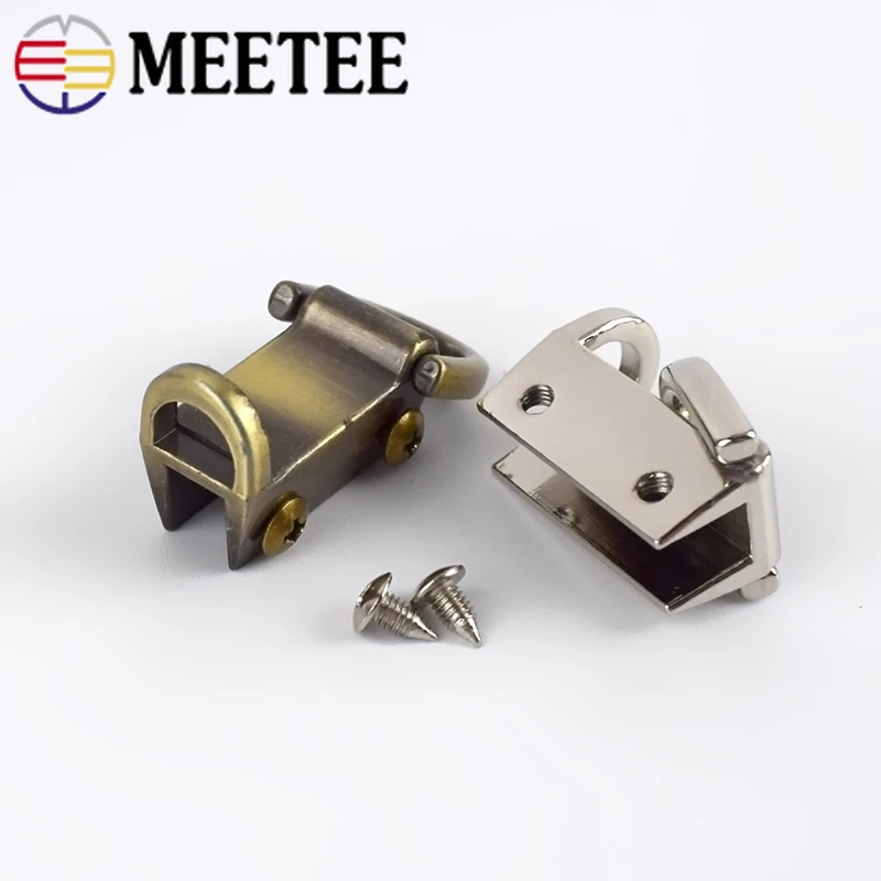 2/4/10pairs Meetee Metal Buckles Bag Leather Clip D Ring Handbag Side Clasp Hooks Buckle Bags Hanger Hardware Sewing Accessories | Дом и сад