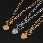 Ожерелья с подвесками в форме сердца и алфавита для женщин