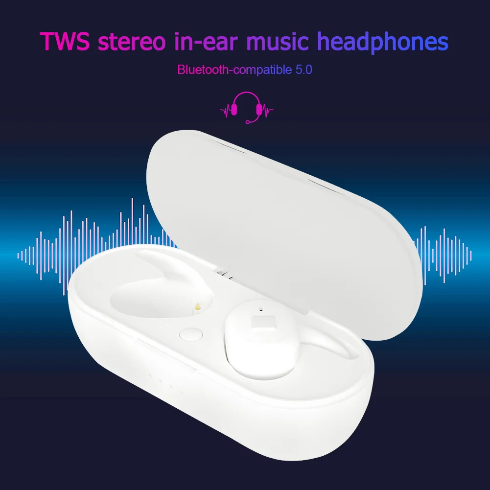 

TWS-стереонаушники Y30 с поддержкой Bluetooth 5,0 и зарядным футляром