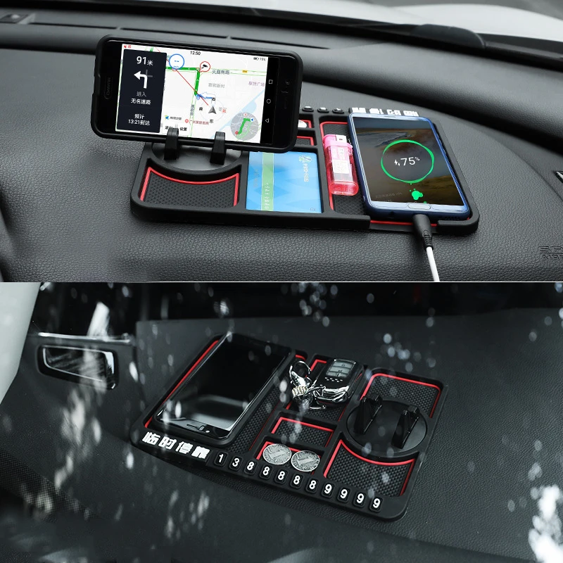 ПВХ многофункциональный автомобильный коврик для телефона временные
