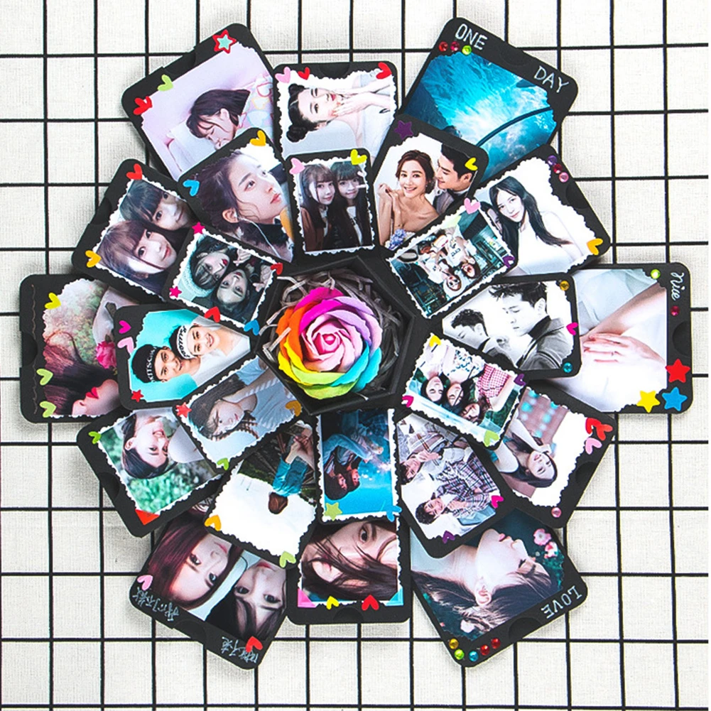 Bomb Box шестигранный взрыв многослойный сюрприз Конфета альбом сделай сам скрапбук