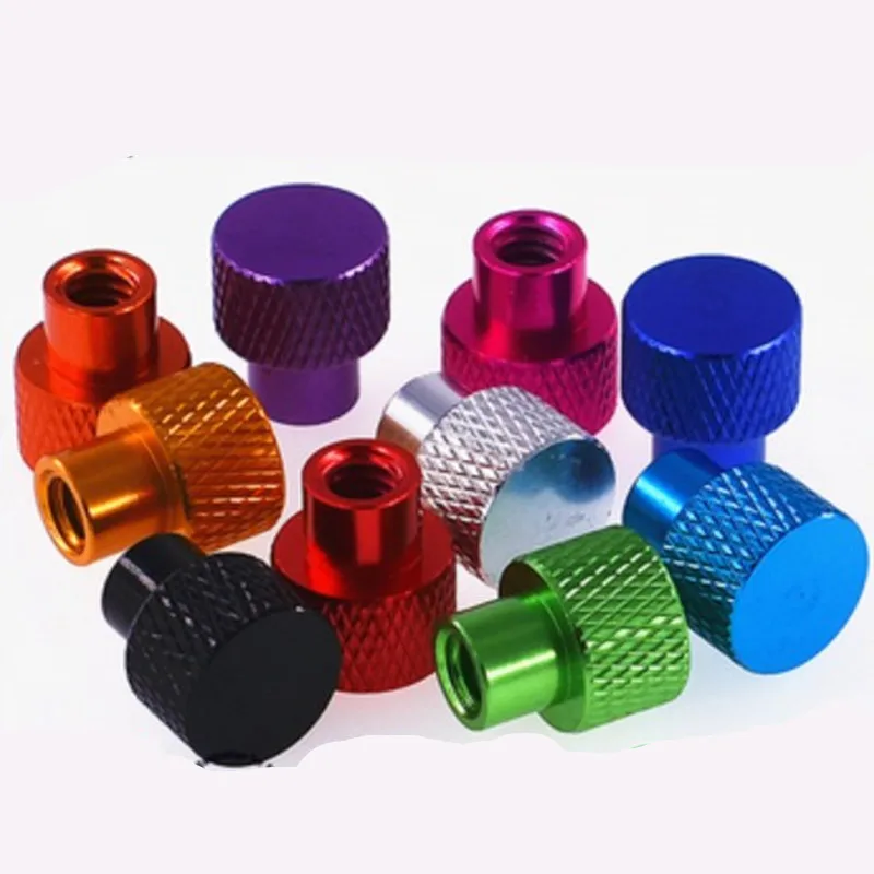5pcs/lot M3 M4 m5 m6 m8 colourful aluminum blind Frame Hand Tighten Flange Nut step knurled thumb nut | Обустройство дома