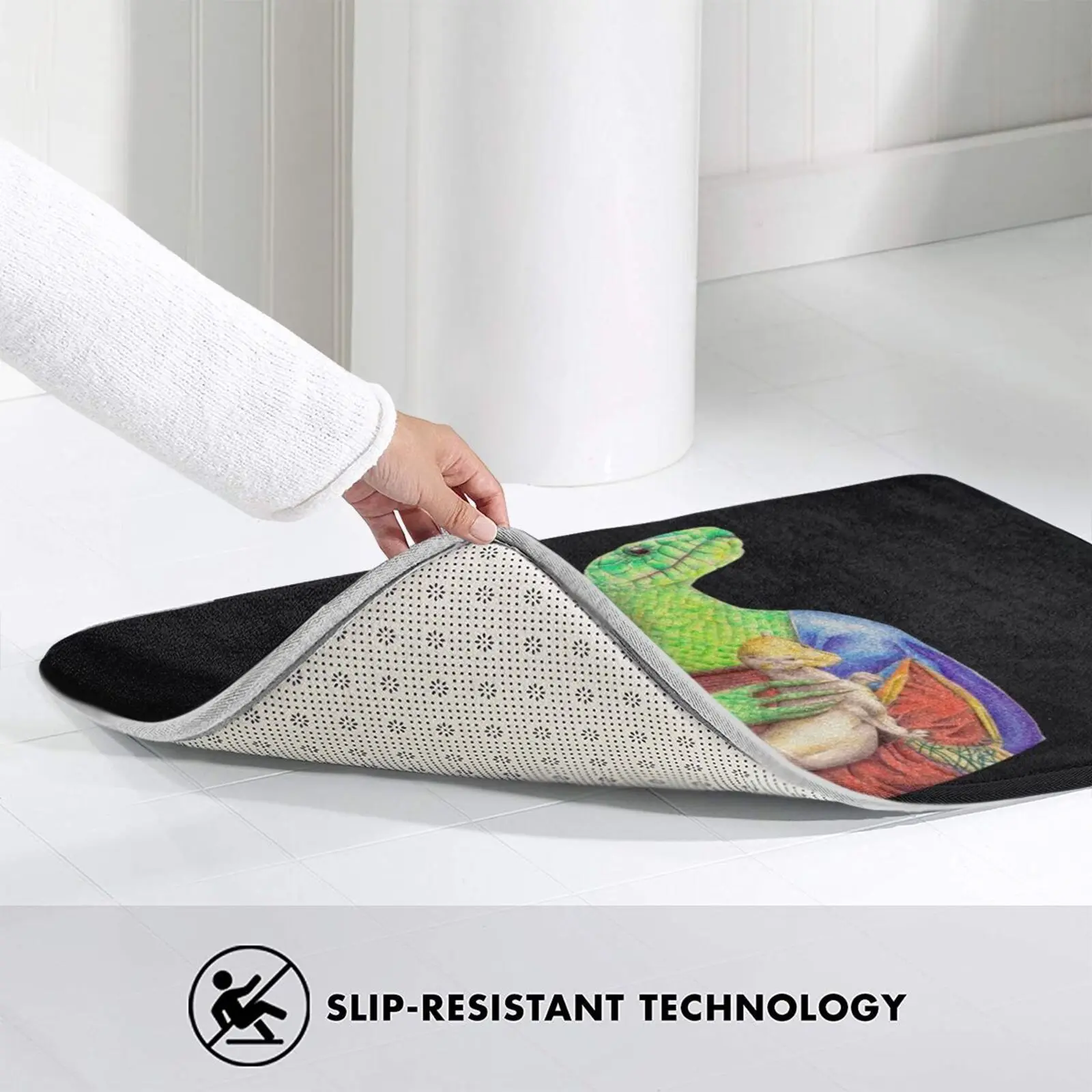 

The Evil Lady Of The Ermine Carpet Mat Rug Cushion Soft Non - Slip Ermine Snake Davinci Da Vinci Renaissance Reptile