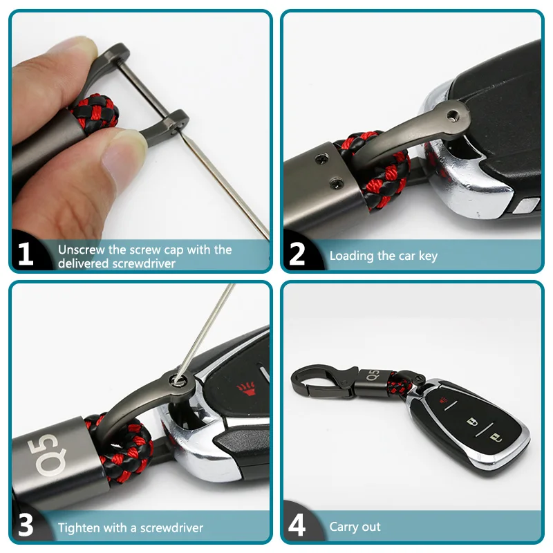 

car hand-woven rope remote control key buckle couple gift key ring key chain rope For kia rio 2 3 4 5 2013 car accessories