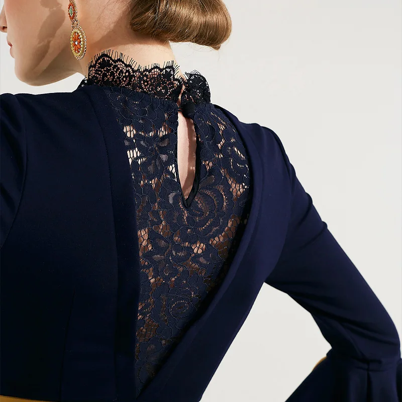 Женское платье с рукавом в форме листа лотоса торжественное ol для похудения