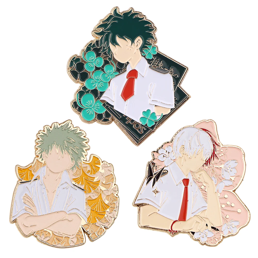 

LT171 Anime Icons Manga Cosplay Badge Cartoon No Hero Academia Brooch Pins Collection Bags Badges For Backpacks Gifts