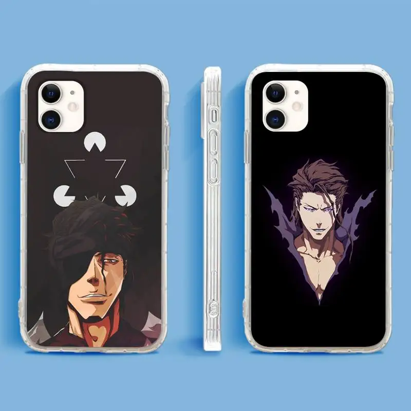 

Sosuke Aizen bleach Anime Phone Case For iPhone 13 12 11Pro Max 11 XR XS Max X Mini 8 7 6 SE 2020 Soft Transparent Cover