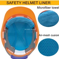 protective safety helmet accessories liner sweat inner pad ventilation crash hard hat lining washable blue polyester sports