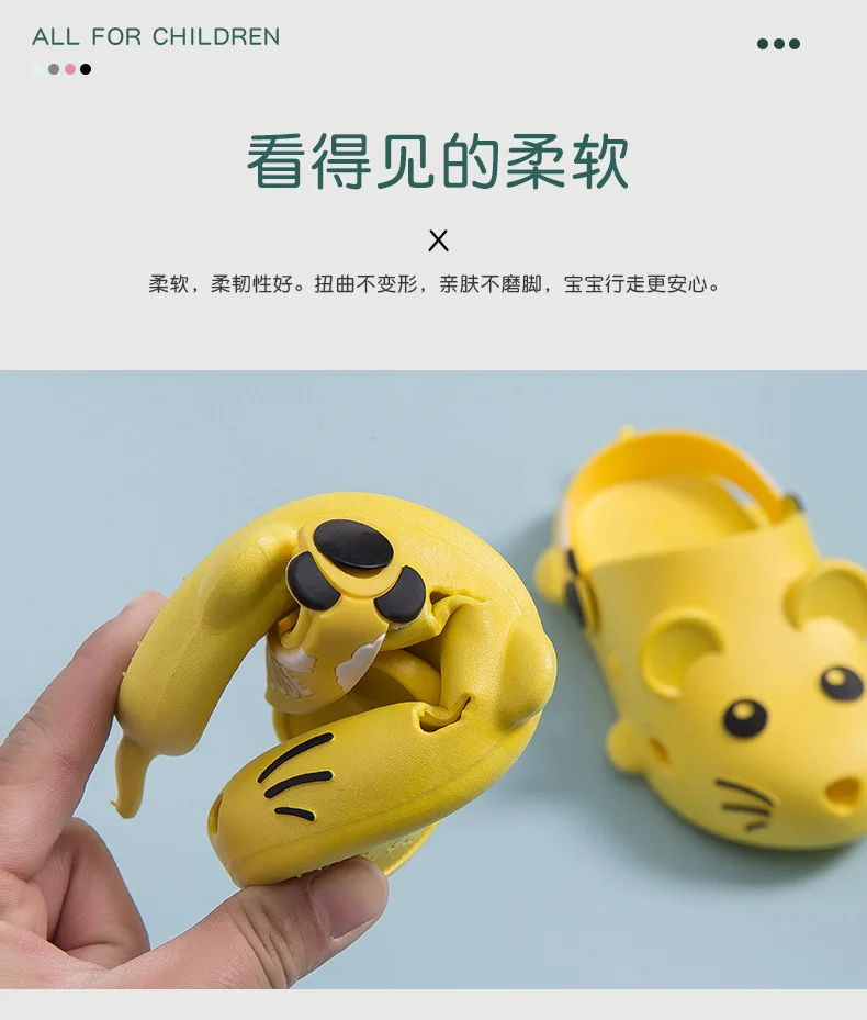 

Cartoon Mouse Kids Slippers for Boys Girls Cartoon Shoes 2020 Summer Toddler Flip Flops Baby Indoor Slippers Beach Swim Slippers