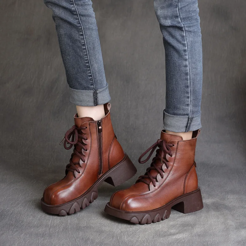 

New Boots Women Brand Round Women Ankle Boots Style Comfortable Comfortable Women's Shoes Brand Casual Woman Shoes