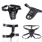 Мужские Фетиш-стринги в стиле фетиш, кожаные стринги, нижнее белье, БДСМ, бондаж, фиксаторы, женские эротические секс-игрушки L1