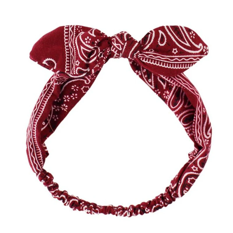 

Women Sweet Hair Bands Print Headbands Retro Hair Accessories Girls Cross Turban Bandage Hair Bands Headwrap Summer Headwear