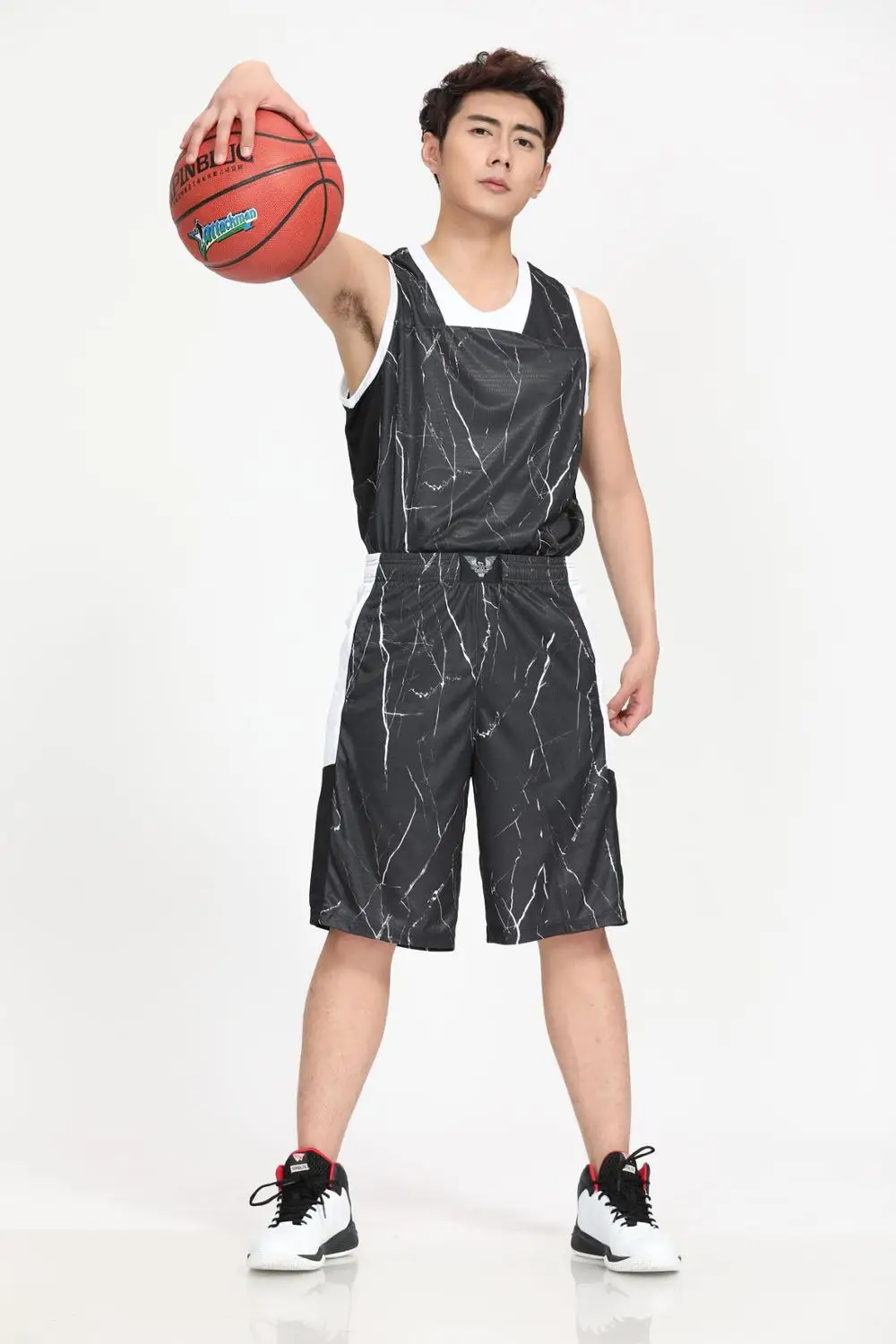 DIY Customized Men Basketball Set Uniforms kits Big Size Sweat absorption Jerseys Sports Suits Training for students | Спорт и