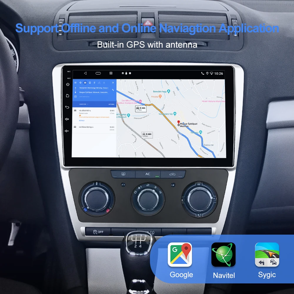 Автомобильный радиоприемник ISUDAR Android10 для Skoda Octavia A5 2008-2013 GPS CANBUS камера DSP WIFI