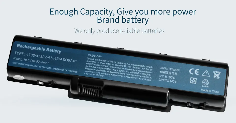 6600 mAh лаптоп с Батарея для ACER AS09A31 AS09A41 AS09A51 AS09A61 AS09A71 AS09A73 AS09A75 AS09A90 AS09A56 5732 4732 5516 5517