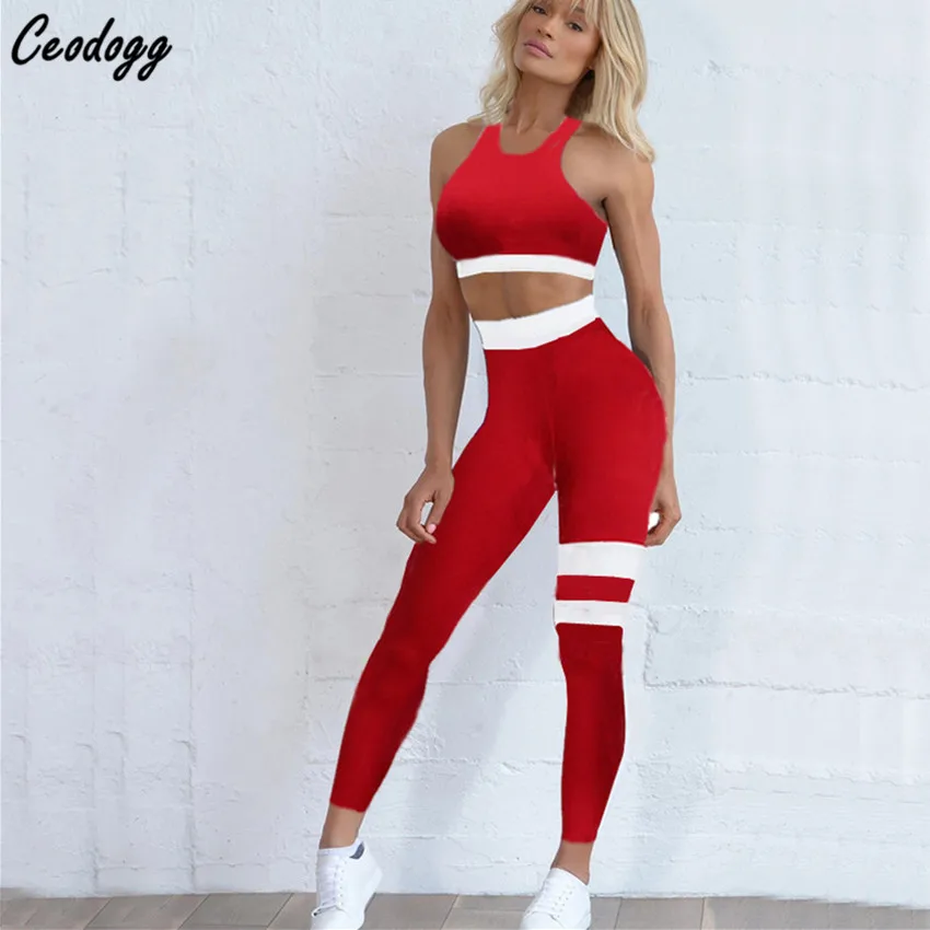 Женские комплекты для йоги однотонный спортивный костюм с высокой талией