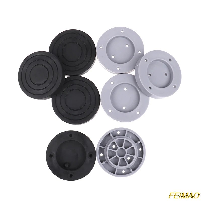 

4Pcs Floor Mat Washing Machine Feet Pads Non-slip Refrigerator Non Slip Shock Proof Furniture Elasticity Black Rubber Protector