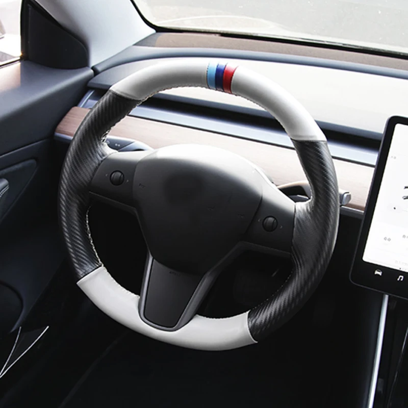 Модификация подходит для Tesla модель 3 крышка рулевого колеса модифицированные ручные аксессуары украшения