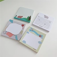 cartoon forest bear cute memo pad korean ins kawaii dialog box message paper square mini notepad 50 sheets school stationery