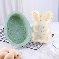 food grade silicone mold rabbit easter egg chicks moulds non stick square cake mould baking tools