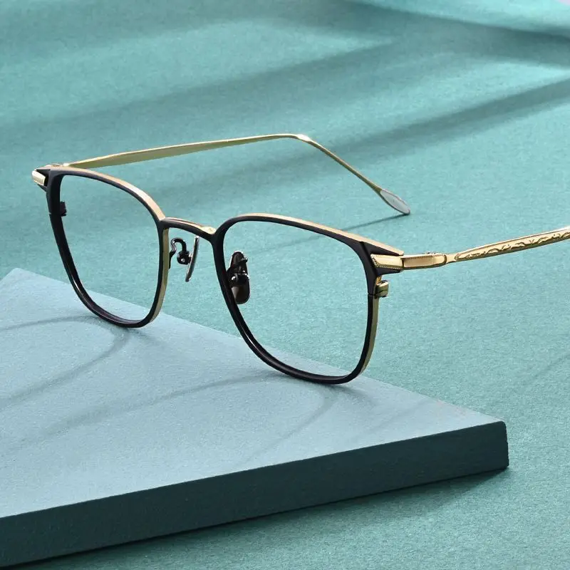2020 классические прямоугольные титановые очки легкие оптические по рецепту
