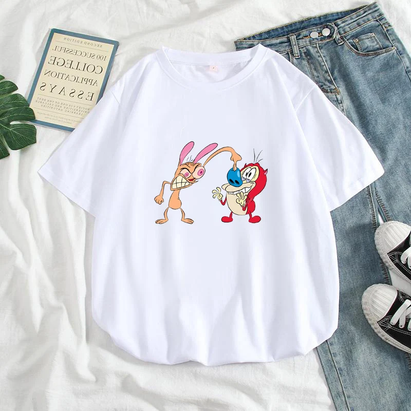 Летние повседневные женские футболки Ulzzang уличная футболка kawaii С мультяшным