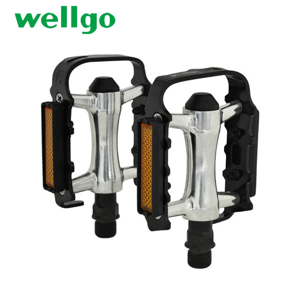 

WELLGO M248DU Pedals Aluminum Alloy MTB Road Bike Pedal Mountain Ultralight Bicycle Bearing Pedal