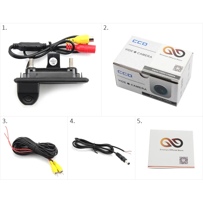 Sinairyu траектория Автомобильная камера заднего вида с ручкой для багажника ночное