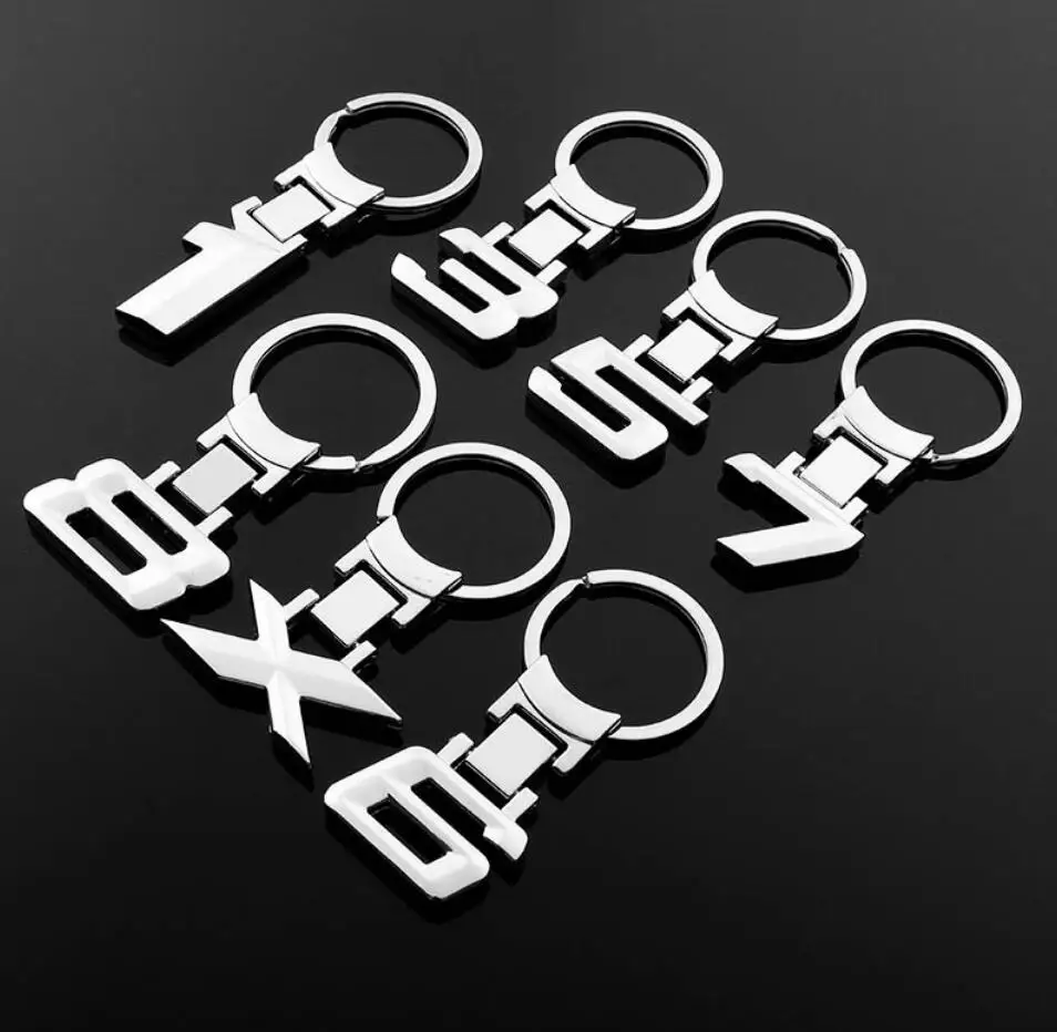 4 шт. автомобильный брелок для ключей с цифровой логотип металл брелки Для