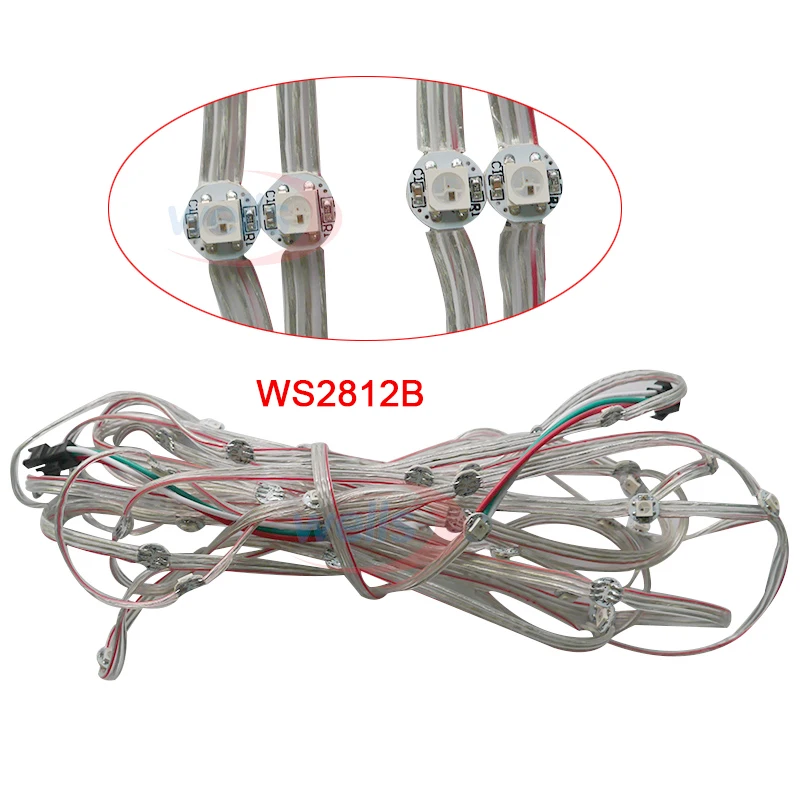 

Предварительно припаянный светодиодный радиатор WS2812B WS2811 IC, встроенный и 10 см провод, лампы постоянного тока 5 В, 1000 RGB, цифровые ИС пиксели, с...