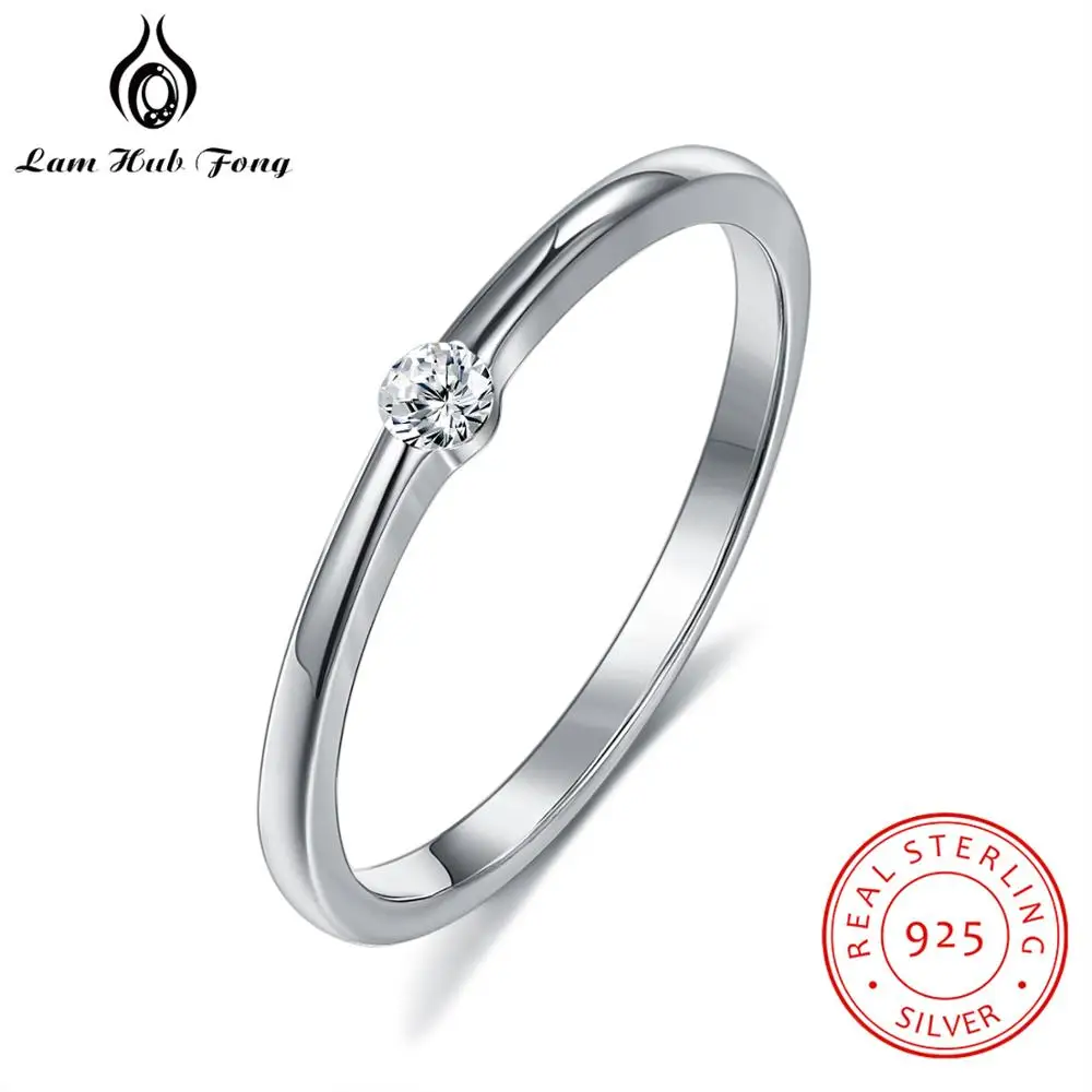 

925 Sterling Silver Wedding Rings Minimalist Zircon Simple Finger Ring Engagement Gifts Fine Jewelry Accessories for Women 2021