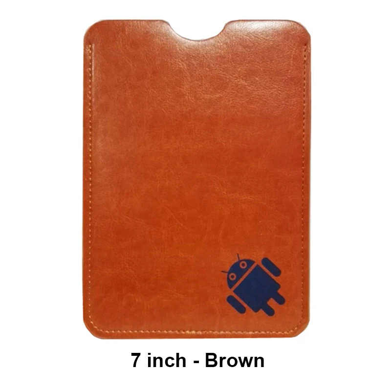 7 inch-Brown " 8" " 9,7" 10 дюймов планшет чехол из искусственной кожи рукав сумка Мягкий мешочек для таблеток Чехол для бизнес стиля Универсальный - Цвет: 7 inch-Brown