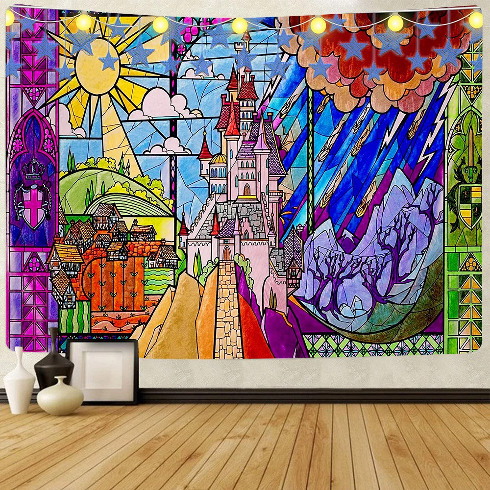 Сисант океан гобелен Череп музыкальная комната настенная роспись настенные