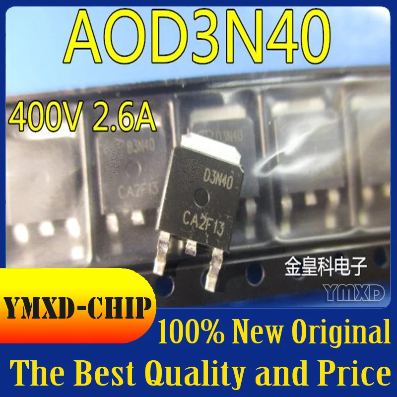 

10Pcs/Lot New Original AOS Original AOD3N40 D3N40 MOS Triode 400V 2.6A Patch TO-252 A0D3N40 In Stock