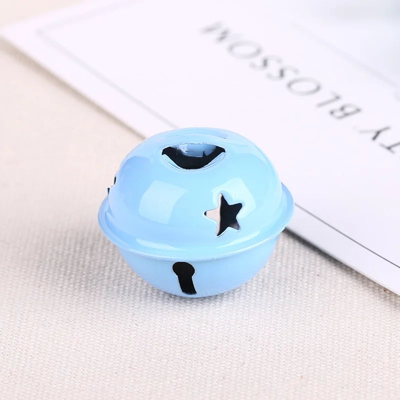 blue 20 шт большие красочные железные металлические колокольчики Рождественский Декор Подвеска для животных украшение для рождественской елки Украшения Ключ DIY аксессуары для творчества - Цвет: blue