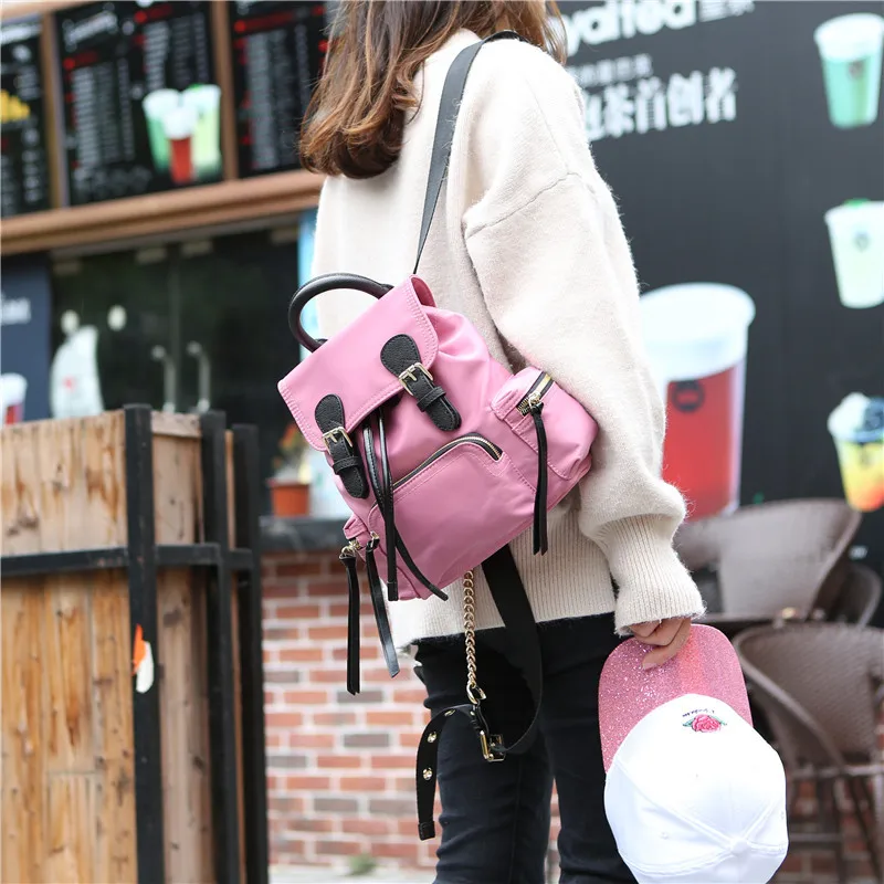 Fashiom Women Backpack Brand Designer Nylon Backpack England Style School Travel Bags Backpack