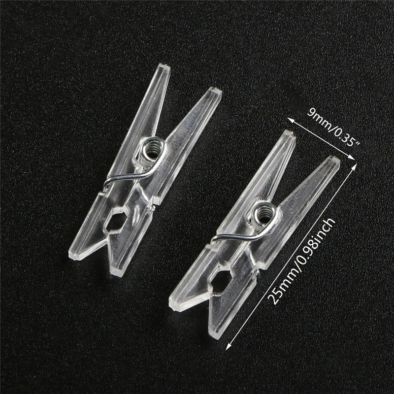 

20Pcs 25mm Mini Spring Clear Transparent Clips Clothes Photo Paper Peg Clothespin Party Home Decoration Craft Clip C26