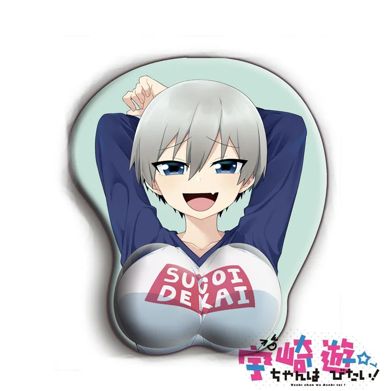 Коврик для мышки с аниме Uzaki-Chan хочет развеситься! Uzaki Hana косплей 3D грудь гелевый