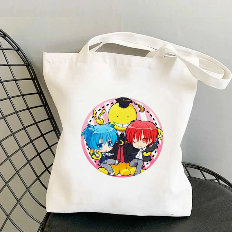 

Сумка для покупок Гая в школе убийц, сумка bolsa bolso, Джутовая сумка, Хлопковая Сумка на шнурке, плетеная Сумка для покупок
