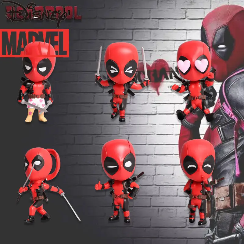 

Фигурка Disney Marvel Дэдпул, кукла, модель мультяшного периферийного автомобиля, декоративные игрушки