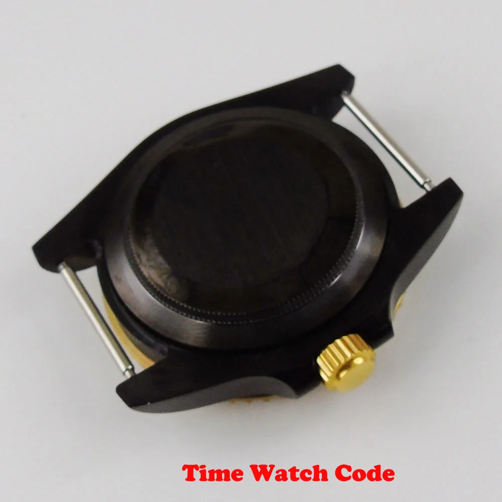 Полностью черная 40 миллиметровая фотография с покрытием из PVD для NH35 NH36