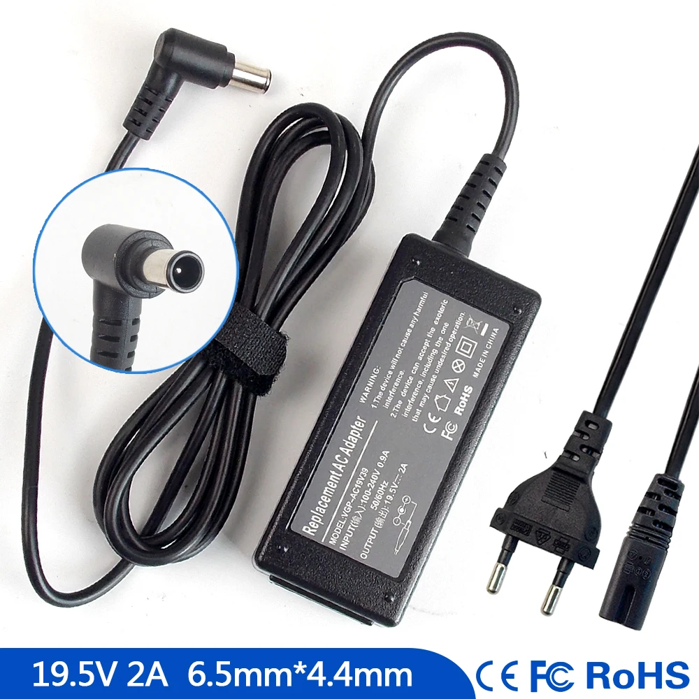 19.5V 2A Notebook Ac Adapter Charger for Sony VAIO VPCW221AX/P VPCW221AX/L VPCM121AX/L SVT111A11T/B11 SVT131A11T VPCW215AX | Компьютеры и