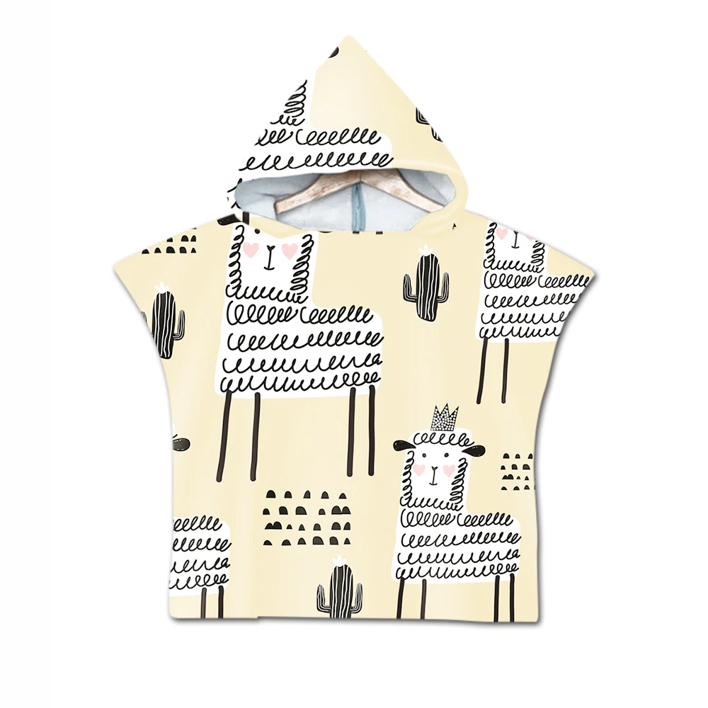 Пляжное полотенце накидка детское цветное милое пляжное альпака банное с