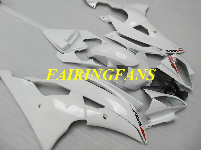Комплект обтекателей для YAMAHA YZFR6 08 09 10 11 12 15 YZF R6 2008 2012 2015 YZF600 белые Обтекатели