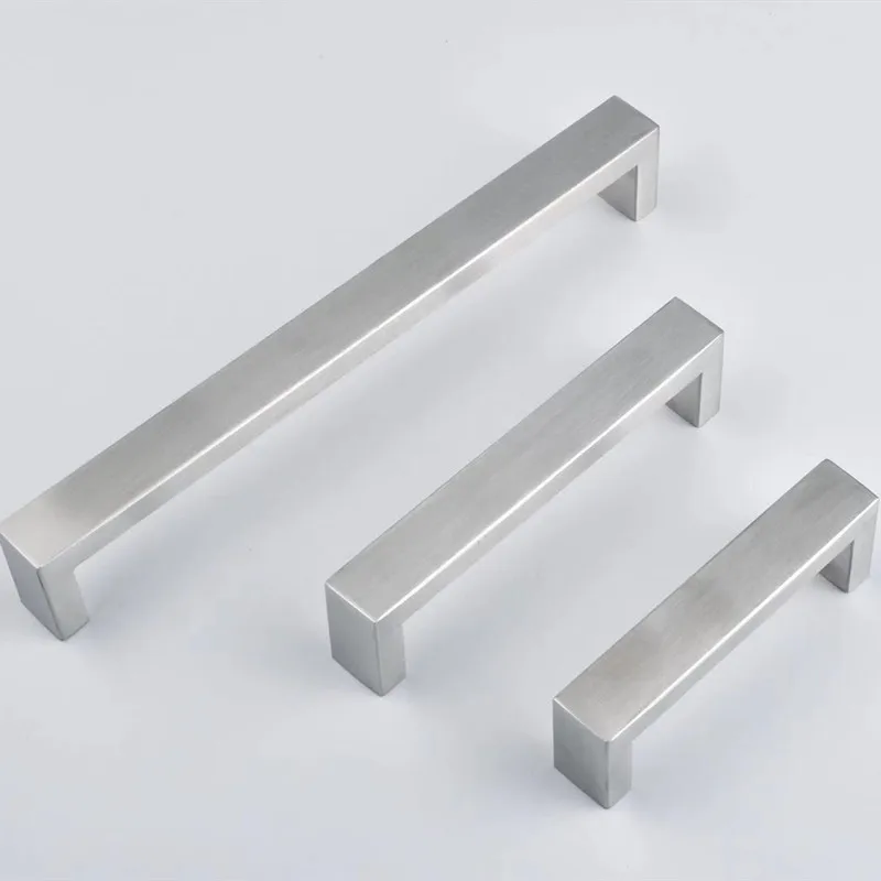 KK&ampFING Modern Stainless Steel Cabinet Handles Drawer Knobs Kitchen Cupboard Wardrobe Door Pulls Furniture Hardware 10X10mm |