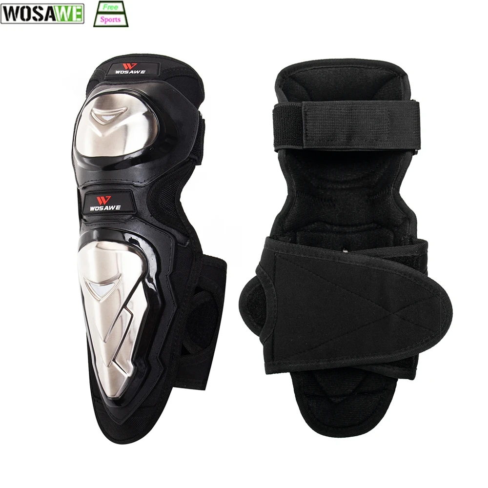 

WOSAWE Stainless Steel Cycling Protective Knee Pads Elbow Pads Bicycle MTB Safety Protection Gear skiing skateboard knee guard