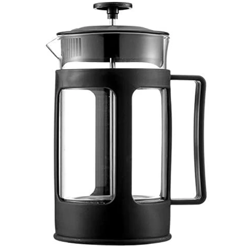 

Glass French Press Coffee Tea Maker, 600Ml Coffee Press, Borosilicate Glass with Heat Resistant Handle