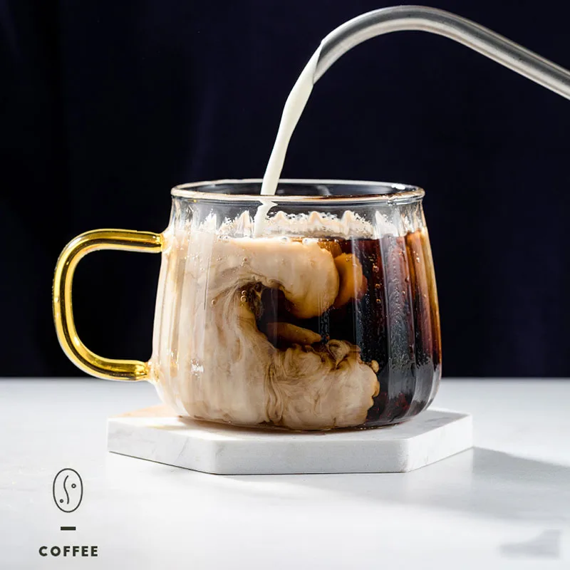 

Nordic Glass Cup Coffee Mug Glasses Transparent Tea Milk For Home Cups Drinkware Kitchen Verre Okulary Caneca Mugs Tasse Tazas