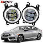 Автомобильный H11 светодиодный туман светильник Ангел глаз Дневной ходовой огонь DRL 12 В для Honda Civic X хэтчбек FK купе FC _ 2016-2019 для города 2014-