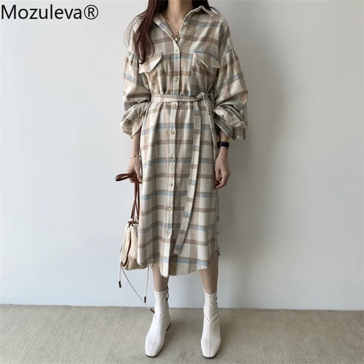 Женское платье с карманами Mozuleva длинное повседневное свободное винтажное в